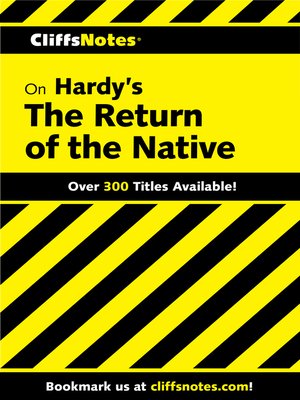 cover image of CliffsNotes on Hardy's the Return of the Native